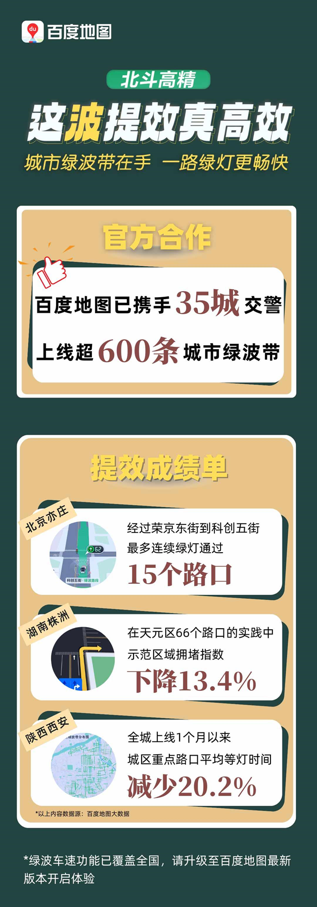 全國近3000區縣超百萬紅綠燈倒計時，百度地圖獨家支持綠燈讀秒
