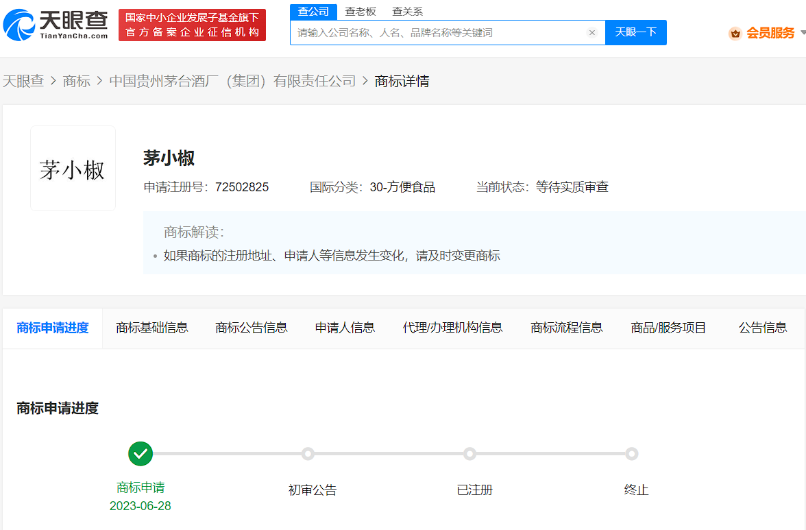 茅臺已申請茅香辣商標(biāo)