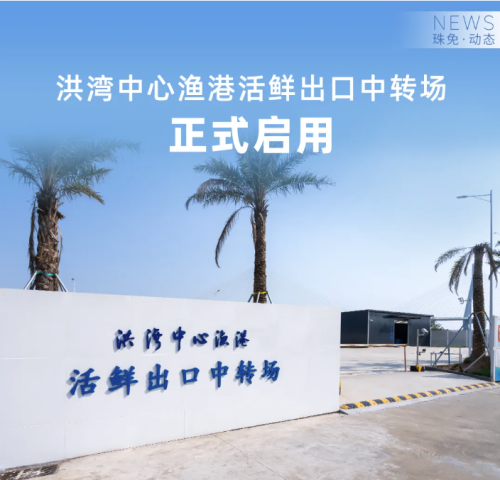 珠免集團洪灣中心漁港活鮮出口中轉場正式啟用 首批海產品搶“鮮”通關